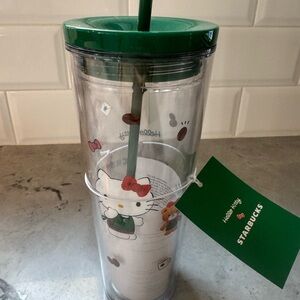 Starbucks Green Hello Kitty Tumbler- NWT